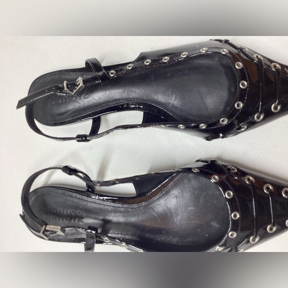 Schutz Ruth Patent Leather Flat In Black Size  8 - Picture 5 of 13